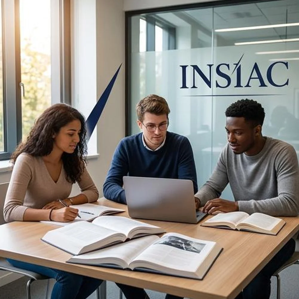 Students studying